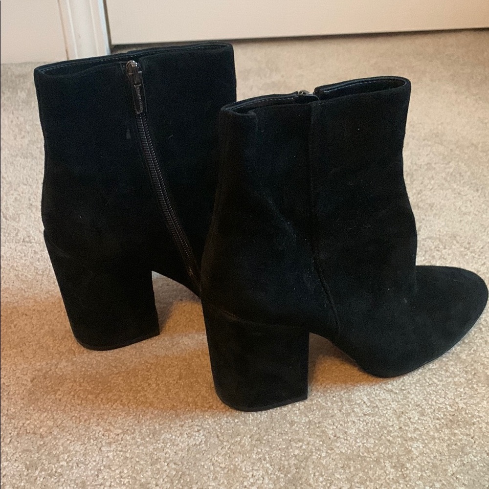 Vince Camuto Suede Black Ankle Boots